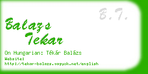 balazs tekar business card